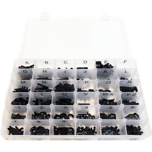 Letter Board Letters - 1 Inch Letters in Organizer Case - Pre-Cut & Sorted Plastic Characters 300 Pieces - Home-Office-School Decor - For Felt Letterboard (black)