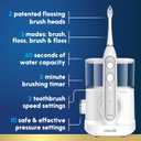 Waterpik Sonic-Fusion 2.0 Professional Flossing Electric Toothbrush with Water Flosser Combo Two In One, For Daily Gum Care and Cleaning Teeth, Braces, Implants, White SF-04CD010-1