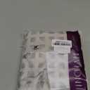 jinchan Linen Floral Valance for Windows Blackout Double Layer Valance Curtain 16 Inch Length for Living Room Bathroom Overlay Botanic Farmhouse Room Darkening 1 Panel Black on Beige