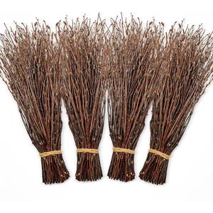 200pcs Birch Twigs 100% Natural Birch Branches for Decorating, DIY Crafts, Flower Arrangement  Decorative birch sticks for Vase, Centerpieces, Halloween Broom, Dried Plants Home Decor (17inch)