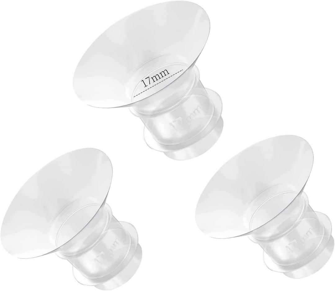 Flange Insert 3PC 17mm for Momcozy S12 pro/S9 pro/S9/S10/S12/Medela/Tsrete/Spectra/Bellababy etc 24mm Wearable Breast Pump, Reduce 24mm Tunnel Down to Other Correct Size
