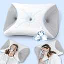 HOMCA CPAP Pillow for Side Sleeping, Cervical Neck Pillow for All CPAP Masks Users to Reduce Air Leaks & Masks Pressure, Ergonomic Memory Foam Pillow Ideal for Side Back Sleeper