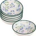 Dipping Bowls, Soy Sauce Dishes, 4 OZ Small Serving Bowls & Appetizer Plates Set of 6, Ceramic Ramekins for Sushi, Condiment, Ketchup, BBQ Party, 4 Inch