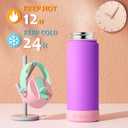 Fimibuke Kids Insulated Water Bottle, 18oz BPA FREE Kids Cups with Straw Double Wall Vacuum Tumbler 18/8 Stainless Steel Leak Proof Toddler Water Bottle for School Boys Girls (2 Pack, Ocean Life)