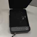 ONNAIS Alloy SE Rechargeable Portable Gun Safe, Biometric Gun Safe for Pistols, Fingerprint Handgun Safe with Keys, Keypad, Pistol Safe for Travel Nightstand Beside Home