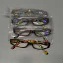 Gaoye 4-Pack Readers for Women, Blue Light Blocking Reading Glasses, Stylish Reading Glasses for Women in 4 Patterns (Flowers, +5.0)