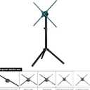 3Dhologramfan Stand with Multi-Function Base3D holographic fan Tripod Stand, holographic Fan Foldable Stand,Fits 15.5-39.4 inch Holographic Projector(3D holographic fan not included)