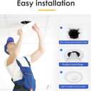 24 Pack Goof Rings for 4 Inch Recessed Lights, Outer Diameter 6.69, Inner Diameter 4.25, Matte White Recessed Lighting Trims for Down Light, Durable Plastic Design, Flush Mount