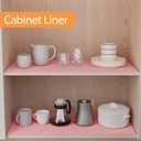 Silicone Kitchen Drawer Liners for Kitchen Cabinets, Against Spills Fridge Liners for Refrigerator Glass Shelves, 4Pack Wire Rack Refrigerator Liners for Shelves, 24" Easy Cut Drawer Cover Pad, Pink