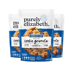 Purely Elizabeth Cookie Granola, Chocolate Chip, Vegan Friendly, Gluten Free & Non-GMO, 11 Ounce (Pack of 6) BB:09/10/2025