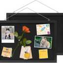 DAHAPYBOO Cork Board with Linen Black 2Pack,Bulletin Board 17"x12", Corkboards for Office Home School Message Board or Vision Board Decoration.