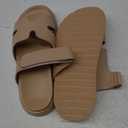 Women's Thick Platform Slide Sandals anti-slip Sole Open Toe Strap Summer Flats Shoes Size 40