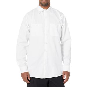 Red Kap Men's Wrinkle Resistant Cotton Work Shirt (XX-Large, White)