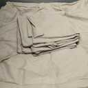 Outdoor Chair Cushions Set of 4, Waterproof Backrest and Deep Seat Cushion Set for Patio Furniture, Outdoor Sofa Replacement Cushions with Removable Cover, 24 x 24 Inch, Cream