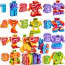 JOYIN 10 Pcs Number Robots Educational Toys, Number Robots, Action Figure Learning Toys, Easter Basket Stuffers, Birthday Gifts for Kids Boys Girls 3 4 5 6 Years Old