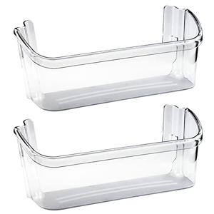 AMI PARTS 240363702 Refrigerator Door Bin Side Shelf Fit for Frigi-daire, Ken-more Refrigerator - Replaces 240363704, 240363705, 240363708, AP2116106, PS430207 (2 Pack) Transparen