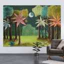 7x5ft Painted Wild One Birthday Backdrops for Photography Picture Boys Beast of The Wild Jungle Forest Animal 1st Theme Baby Shower Party Decoration Supplies Cake Smash Photo Booth Background Banner