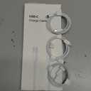 3-Pack 6.6FT 60W USB C to USB C Cable, Type C to Type C Cable,Fast Charging Cable for iPhone Air 17 16e 16 15 Pro Plus Pro Maxfor Galaxy S25/S24, for iPad Pro/Air/mini, for MacBook Pro/Air and More (White)