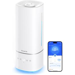 GoveeLife Humidifiers for Bedroom, 6L Top Fill Cool Mist Humidifier for Large Room, Auto Mode, Adjustable Mist, Quiet Sleep Mode, WiFi Smart Air Humidifier with RGB for Baby, Plants, Work with Alexa