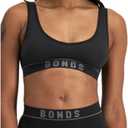 Bonds Seamless Stretch Rib Bralette with V-Neck for Women (Large, Black)