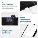 Bluetooth Smart Scale for Body Weight - Measures Weight, BMI, Body Fat, Muscle Mass | Bluetooth Sync to Fitness Apps | Accurate Home Health Monitor