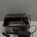 Elite Gourmet EDF3500 Electric Immersion Deep Fryer. Removable Basket, Timer Control Adjustable Temperature, Lid with Viewing Window and Odor Free Filter,Stainless Steel,3.5 Quart / 14 Cup