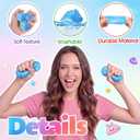 3 x 1 Pcs Stress Cube Bulk Ice Cube Stress Ball Anxiety Relief Soft Squeeze Sensory Ball for Party Favors Prizes Goodie Bag Stuffers (Ocean Blue)