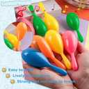 LovesTown 15PCS Plastic Mini Colorful Maracas for Kids Toy Musical Instruments Noisemaker for Party Favors Toddlers Gift
