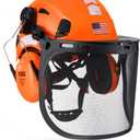 Forestry Safety Helmet Chainsaw Helmet with Mesh Face Shield and Ear Muffs 3 in 1 Forestry Hard Hat