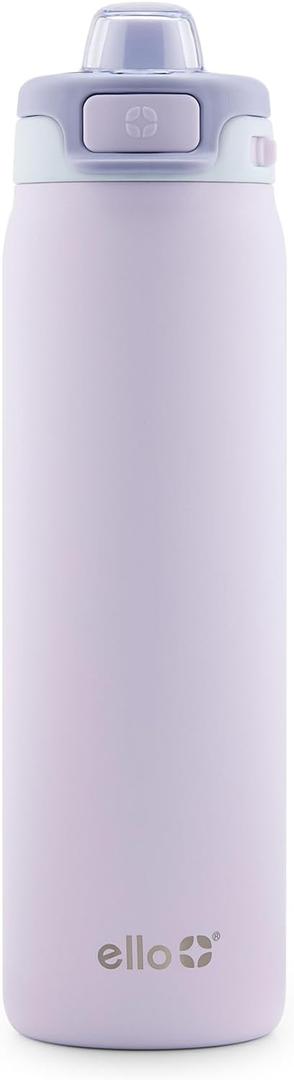 Ello Pop & Fill Stainless Steel Water Bottle with Quick Fill Technology, Double Walled Vacuum Insulated Metal, Leak Proof Locking Lid, Sip & Chug, BPA Free, Holiday Gift for Him Her, 22oz, 32oz, 40oz (Aurora)