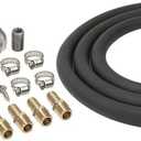 Derale Remote Oil Filter, Single Filter, 3/4-16 in Thread Adapter, 10 ft Hose, 3/4-16 in Thread Housing, Fittings/Hardware, Universal, Kit