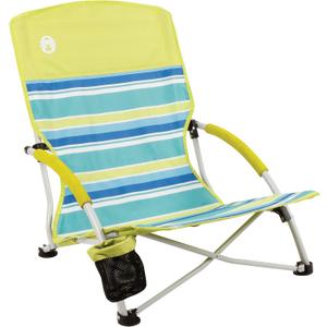 Coleman Utopia Breeze Lightweight Beach Chair with Cup Holder, Comfortable Portable Outdoor Chair with Carry Bag, Supports up to 250lbs, Great for Beach & Yard, 29.5 x 10.7 x 3.5 inches