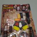 Spooktacular Creations 16 Pcs Halloween Family Makeup Kit Face Body Paint with Liquid Blood Gel, Fake Blood and More Easy On Makeup Set for Zombie Costume Cosplay Halloween Party Supplies