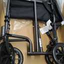 Drive Medical Lightweight Folding Transport Wheelchair - Reliable Mobility Support - Durable Steel Frame - Swing-Away Footrests - Compact Travel Design - Silver