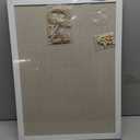 DOLLAR BOSS Cork Board Bulletin Board with Linen Double-Sided 24" x 18" Linen Corkboards for Walls Picture Display Vision Board for Office Home School Framed Picture Pin Board, 20 Pushpins 10 Clips