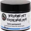 Semi-Permanent Dog Hair Dye, Food-Grade Pigment Dog Dye, Pet Hair Dye Used by Grooming Salons, Cats and All Pets Can be Bathed (Blue)