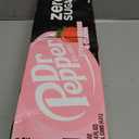 Dr Pepper Zero Strawberries and Cream Soda, 12 fl oz cans, 12 Pack
