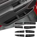 8PCS Door Bottom Storage Box Compatible with 2019-2025 Dodge Ram 1500 Door side Insert Organizer Silicone Phone Pocket Replacement for 2019-2025 Dodge Ram 1500 Accessories