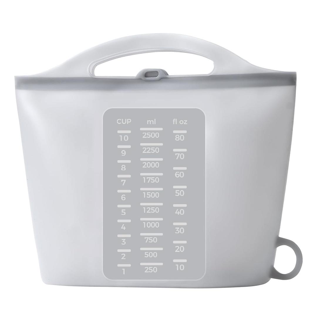 Large 85oz Silicone Microwave Steam Sterilizer Bag for Baby Bottle, Breast Pump Parts Other Toddler Accessories, Portable Travle Reusable Sterilizing Storage Bag, Cooking Bag for Vegetables