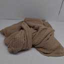Bedsure 100% Cotton Blanket King Size for Bed - Breathable and Soft, Waffle Weave Blanket for Summer Spring, Tan, 104x90 inches