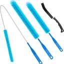 Dryer Vent Cleaner Kit Refrigerator Coil Cleaning Brush, Includes Dryer Vent Brush, Lint Brush for Dryer, Drain Cleaning Brush, and Appliance Brush Set for All Your Home Cleaning Needs