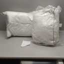 puredown Goose Feathers and Down Pillow with Diamond Quilting with 100% Cotton Cover, Pack of 2, King Size (Classic White)