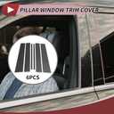 6 Pcs Door Pillar Window Trim for Nissan Titan 2004-2015 Front Rear Left Right Anti Scratch Sticker Pillar Posts Cover Carbon Fiber Pattern Black