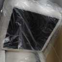 Square Set of 2 Sherpa Nesting Storage Ottoman Stool Boucle Vanity Stool Footstool with Removeable lid Load up to 440 lbs for Livingroom Bedroom White UASND69W (16.5" D x 16.5" W x 17.7" H)