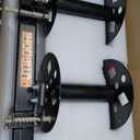 Heavy Duty Welding Reel, Double Fixed Base 10"dia, Insulated Locking Bolt (No Leakage), Fits 150ft of 1/0 & 125ft of 2/0 Cables (Black)