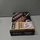 Large Kabob Grilling Basket with Removable Handle. Stainless Steel construction with a Larger Capacity (12 x 2 x 2) and secure easy latch lid. (3-Piece Set  Bag & Sponges Included)