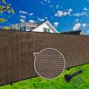 KANAGAWA 4ft x 50ft Privacy Screen Fence, 90% Blockage Heavy Duty 175 GSM Fencing Mesh Net Cover for Outdoor Wall Garden Yard Backyard 40 Cable Zip Ties Included Brown