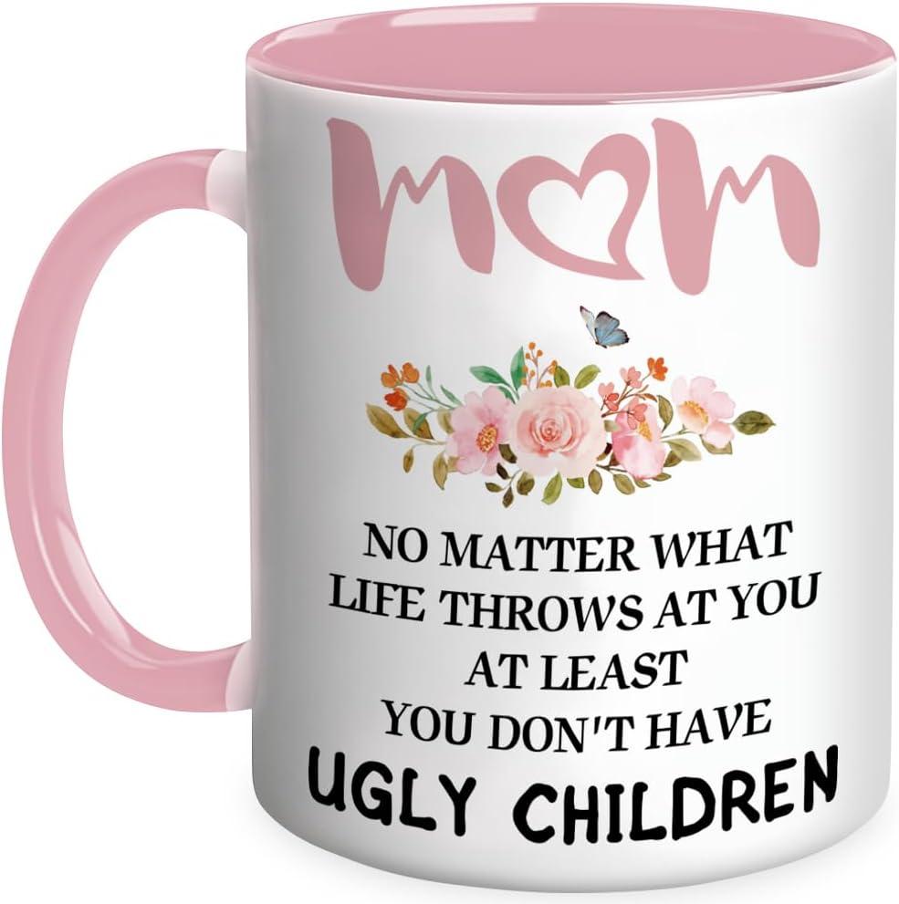 Vanleonet Gifts for Mom, Funny Coffee Mug, Mom Gift from Daughters Son, Gifts for Birthday, Christmas, Thanksgiving Day-11 Ounces