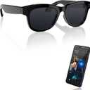 Al Smart Glasses with ChatGPT&800W Camera Video Recording,Sunglasses for Real-TimeTranslation, MusicControl, ElS Stabilization|WiFi/Bluetooth 5.3 Smart Eyewear for Travel, Meeting