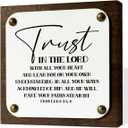 Religious Decor, Bible Verse Decor, Scripture Sign, Trust in The Lord Sign, Wooden Box Signs Decors Art, Religious Wood Plaque (Christian Sign 01)